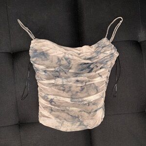 Zara Tan and Black Tie-Dye Camisole